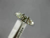 ESTATE .50CT DIAMOND 14K WHITE GOLD 3D 3 STONE SEMI MOUNT ENGAGEMENT RING #22405
