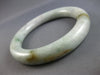 ESTATE AAA JADE HANDCRAFTED CLASSIC 3D SOLID LUCKY BANGLE BRACELET #27746
