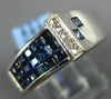 1.94CT DIAMOND & AAA SAPPHIRE 18KT WHITE GOLD PRINCESS & ROUND ETOILE BELT RING