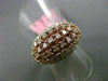 ESTATE LARGE 1.51CT DIAMOND 18KT WHITE & ROSE GOLD 3D WEDDING ANNIVERSARY RING