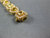 WIDE 9.73CT WHITE & CANARY DIAMOND 18KT YELLOW GOLD MULTI SHAPE TENNIS BRACELET