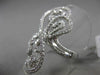 ANTIQUE MASSIVE 1.36CT DIAMOND 18KT WHITE GOLD 3D FLOATING MUSICAL NOTE FUN RING