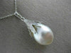 ESTATE .45CT DIAMOND & AAA SOUTH SEA PEARL 18KT WHITE GOLD FLOWER PENDANT #26205