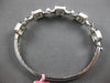 LARGE 3.53CT DIAMOND 18KT WHITE GOLD 3D MULTI SHAPE SQUARE HEART BANGLE BRACELET