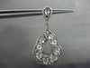 ESTATE LARGE .81CT DIAMOND & WHITE SAPPHIRE 14KT WHITE GOLD 3D HANGING EARRINGS