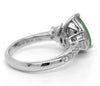 3.83CT DIAMOND & AAA PARAIBA TOURMALINE 18KT WHITE GOLD 3 STONE ENGAGEMENT RING