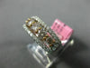 1.23CT WHITE & PINK DIAMOND 18KT WHITE & ROSE GOLD 5 STONE HALO ANNIVERSARY RING