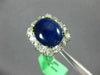 ANTIQUE EXTRA LARGE 15.23CT ROSE CUT DIAMOND & AAA SAPPHIRE PLATINUM HALO RING