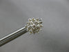 ESTATE .40CT DIAMOND 14KT WHITE GOLD 3D CLASSIC CLUSTER SNOWFLAKE STUD EARRINGS