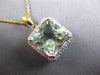 LARGE 10.35CT DIAMOND & AAA GREEN AMETHYST 14K 2 TONE GOLD 3D HALO PENDANT 28045