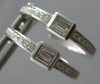 .31CT DIAMOND 14KT WHITE GOLD 3D CLASSIC ROUND & BAGUETTE HOOP HANGING EARRINGS