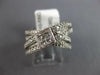 LARGE .97CT DIAMOND 18K WHITE GOLD ROUND & PRINCESS MULTI ROW INFINITY LOVE RING