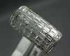 WIDE 1.85CT DIAMOND 18KT WHITE GOLD 3D ROUND & BAGUETTE INVISIBLE SEMI DOME RING