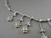 ANTIQUE 2.0CT DIAMOND 18KT WHITE GOLD DROP MULTI FLOWER ETOILE NECKLACE 17" LONG