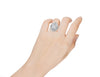 EXTRA LARGE 2.7CT DIAMOND 18K WHITE GOLD 3D ROUND & BAGUETTE INVISIBLE OVAL RING