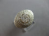 LARGE 2.57CT DIAMOND 14KT 2 TONE GOLD CLUSTER DOME SHAPE MULTI ROW UNISEX RING