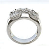 LARGE 2.24CT DIAMOND 18KT WHITE GOLD ROUND BAGUETTE & PRINCESS ANNIVERSARY RING