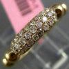 ESTATE .32CT PINK DIAMOND 18KT ROSE GOLD THREE ROW PAVE WEDDING ANNIVERSARY RING