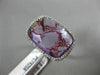 ESTATE LARGE 10.17CT DIAMOND & AAA EXTRA FACET AMETHYST 14KT ROSE GOLD HALO RING