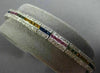ESTATE 5.04CT DIAMOND & AAA MULTI COLOR SAPPHIRE 14KT WHITE GOLD TENNIS BRACELET