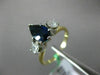 ESTATE 1.50CT DIAMOND & AAA SAPPHIRE 14KT WHITE & YELLOW GOLD 3D ENGAGEMENT RING