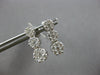 1.0CT DIAMOND 14KT WHITE GOLD 3D MULTI FLOWER JOURNEY SCREWBACK HANGING EARRINGS