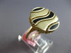 ESTATE AAA BLACK ENAMEL 14KT YELLOW GOLD 3D CLASSIC CIRCULAR FILIGREE FUN RING