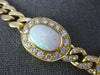 ESTATE EXTRA LARGE 73.9CT DIAMOND & AAA OPAL 18KT YELLOW GOLD OVAL HALO NECKLACE