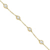ESTATE .75CT DIAMOND 14KT YELLOW GOLD 3D CLASSIC ROUND BY THE YARD LOVE BRACELET