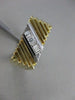 ANTIQUE .35CT BAGUETTE DIAMOND 14K 2 TONE GOLD FILIGREE MENS RING 8.5MM #11634