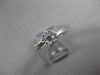 ANTIQUE .66CT DIAMOND 14KT WHITE GOLD DOUBLE BAND FLOWER ENGAGEMENT RING #19377