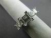 WIDE 1.0CT DIAMOND 14KT WHITE GOLD 3D PRINCESS SEMI MOUNT ENGAGEMENT RING #22408