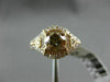 LARGE 1.56CT WHITE & CHOCOLATE FANCY DIAMOND 14K ROSE GOLD HEART ENGAGEMENT RING