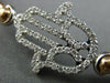 ESTATE 1CT DIAMOND 14KT WHITE & ROSE GOLD CHAMSA LUCKY FLEXIBLE ITALIAN BRACELET