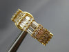 ESTATE 1.75CT DIAMOND 14K YELLOW GOLD 3D ROUND & BAGUETTE HANGING EARRINGS 15722