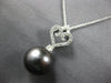 .33CT DIAMOND & AAA TAHITIAN PEARL 18KT WHITE GOLD HEART SHAPE FLOATING PENDANT