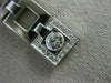 ESTATE LARGE .71CT DIAMOND 18KT WHITE GOLD BEZEL SQUARE HALO PENDANT CHAIN 14223