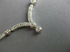 ANTIQUE 2.10CT DIAMOND 14KT WHITE GOLD 3D FILIGREE BEZEL DROP NECKLACE #18629
