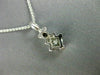 ESTATE .66CT DIAMOND 18KT WHITE GOLD PRINCESS CUT SOLITAIRE PENDANT #10974