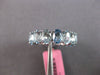 7.79CT AAA AQUAMARINE 14KT WHITE GOLD 3D CLASSIC OVAL ETERNITY ANNIVERSARY RING