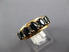 WIDE 2.05CT DIAMOND & AAA SAPPHIRE 14K YELLOW GOLD OVAL 5 STONE ANNIVERSARY RING