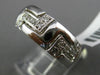 ESTATE WIDE .40CT DIAMOND 14KT WHITE GOLD 3D ZIG ZAG ETERNITY ANNIVERSARY RING