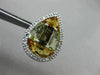 ESTATE .22CT DIAMOND & MULTI GEM 14KT WHITE GOLD 3D PEAR SHAPE CLIP ON EARRINGS