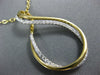 ESTATE LARGE .44CT DIAMOND 18KT 2 TONE GOLD LOVE KNOT TEAR DROP INFINITY PENDANT