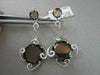 ANTIQUE 14KT 22.47CTW SMOKY TOPAZ & DIAMOND HANGING EARRINGS ONE OF A KIND!!!!!