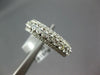 ESTATE .88CT DIAMOND 14KT WHITE GOLD ROUND 3 ROW SEMI ETERNITY ANNIVERSARY RING