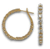 2.07CT DIAMOND 14K YELLOW GOLD 3D ROUND SHARED PRONG INSIDE OUT HANGING EARRINGS