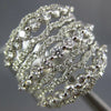 LARGE 1.35CT DIAMOND 18KT WHITE GOLD 3D MULTI ROW OPEN FILIGREE ANNIVERSARY RING