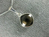 ESTATE 3.60CT AAA SMOKEY TOPAZ 14KT WHITE GOLD 3D CLASSIC BEZEL CUSHION PENDANT