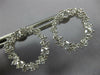 ESTATE 1.39CT DIAMOND 18KT WHITE GOLD 3D CLUSTER OPEN CIRCULAR FUN STUD EARRINGS